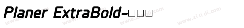Planer ExtraBold字体转换